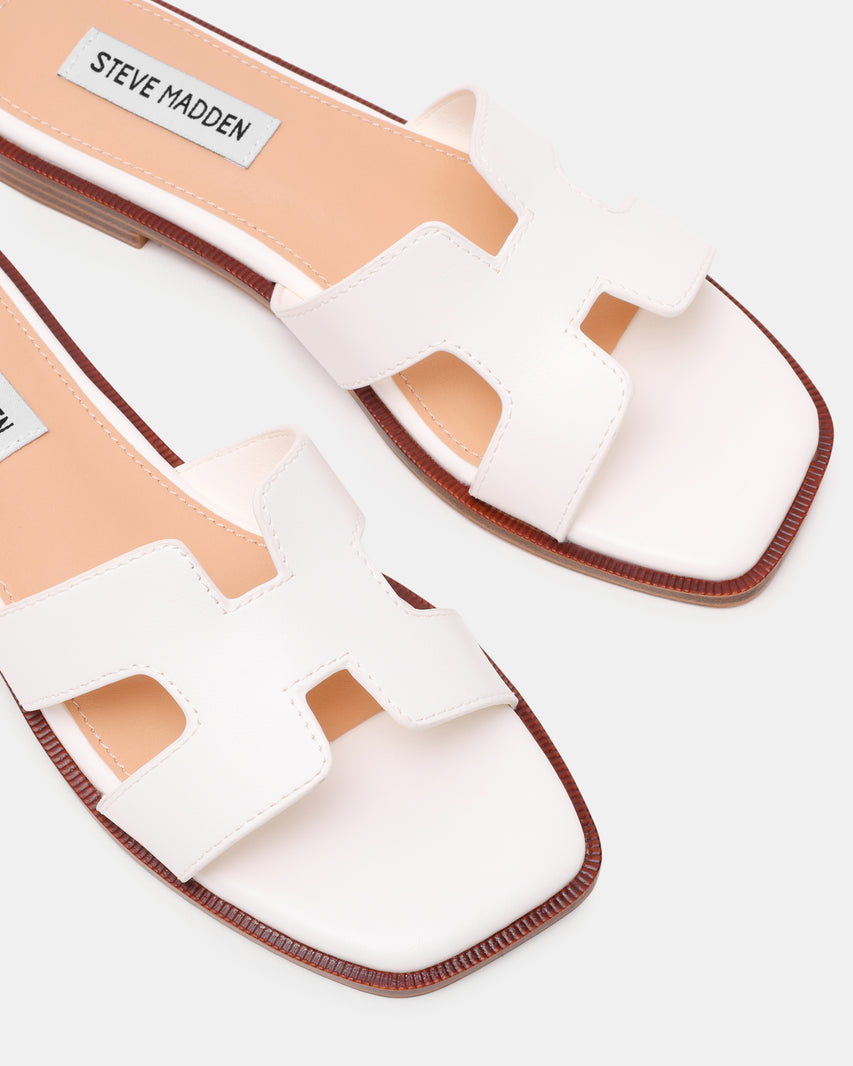 Sandalias planas Haileyy Blancas - view 4