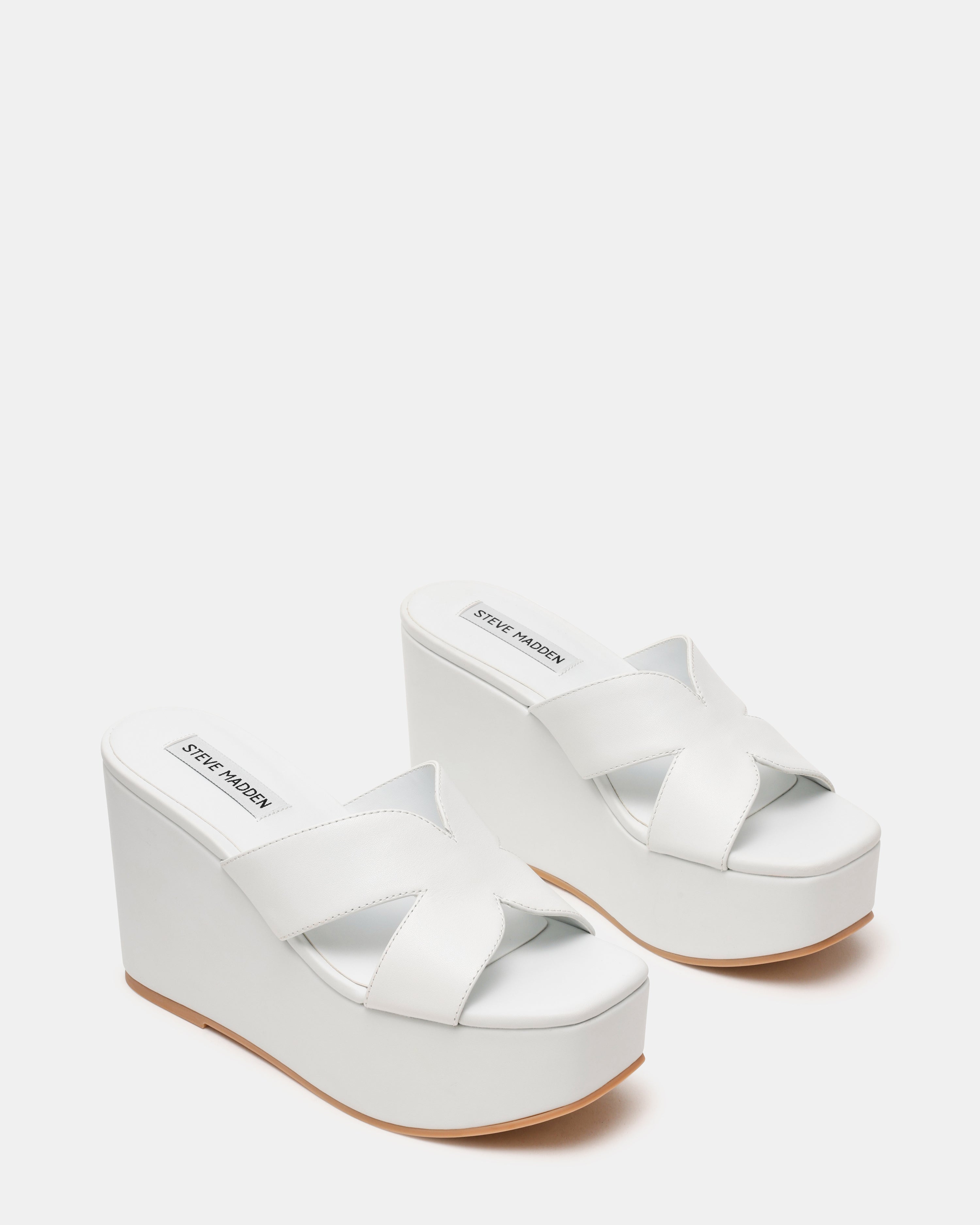 Sandalias de plataforma Justice Blancas - view 2