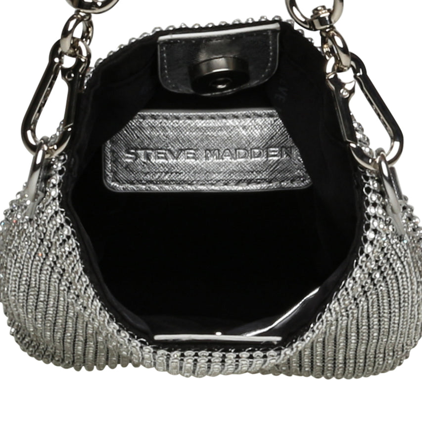 Cartera Bindra Negra Con Plateado