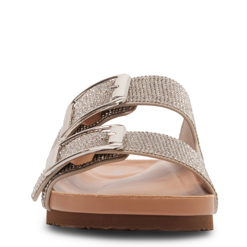Sandalias planas Bodiee-R Plateadas