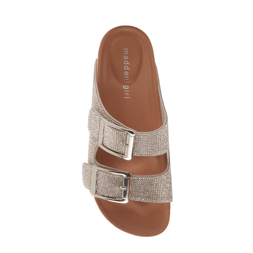Sandalias planas Bodiee-R Plateadas