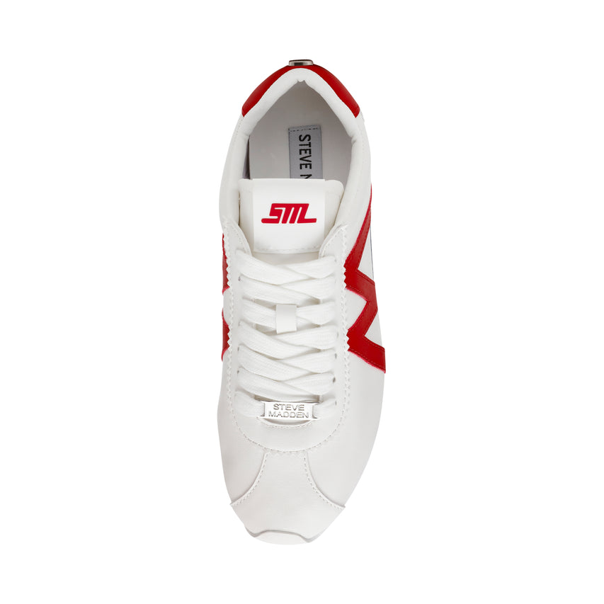 Tenis Countdown Blanco Con Rojo