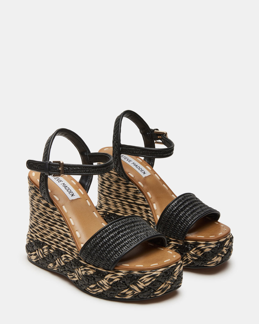 Sandalias con plataforma Haven Natural y Negro