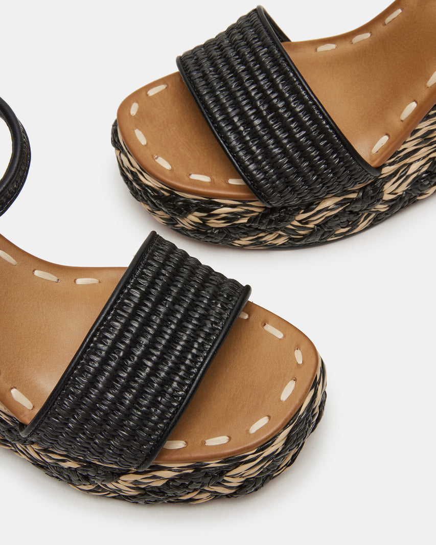 Sandalias con plataforma Haven Natural y Negro