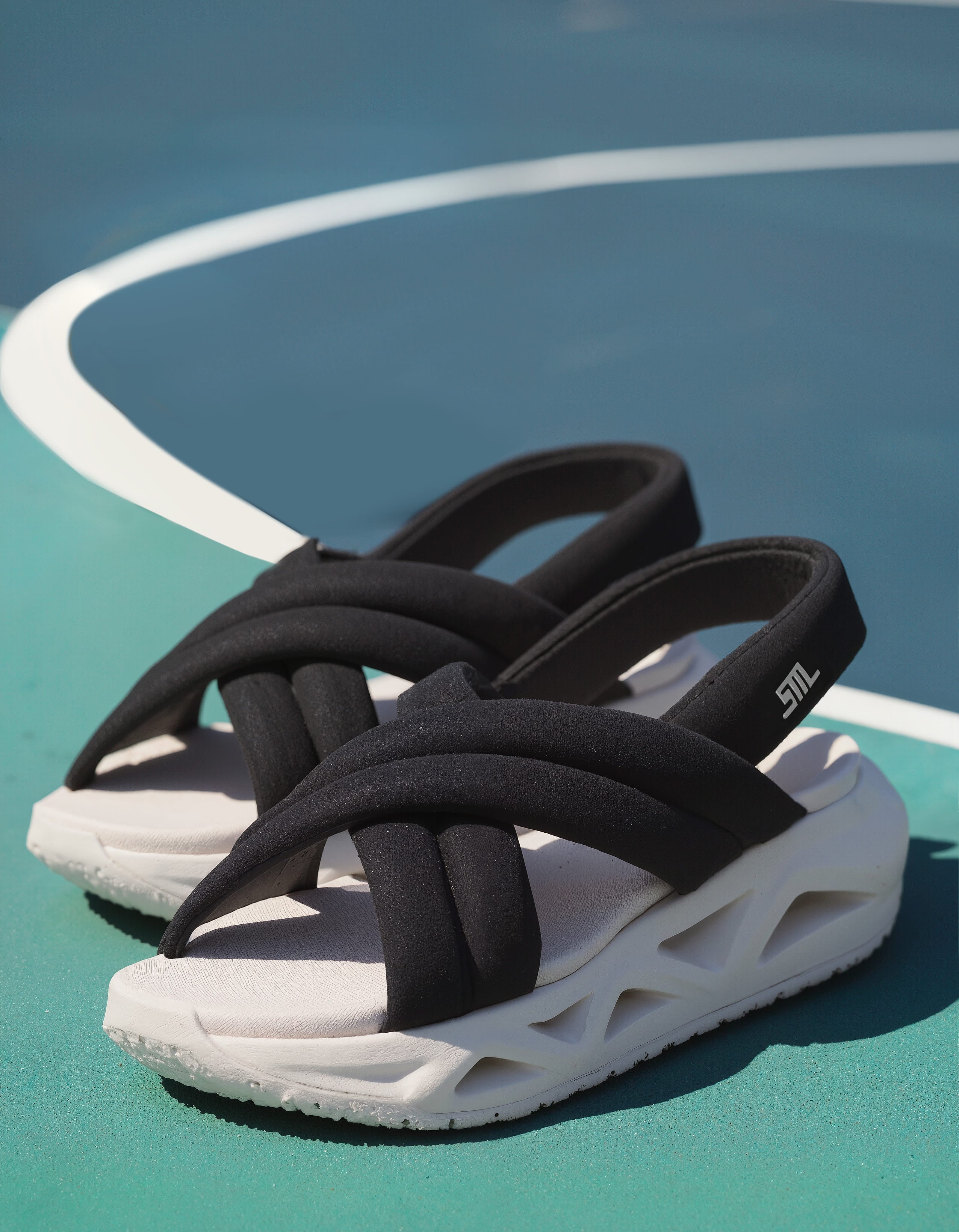 Sandalias Planas Hurdle 2 Negras - view 5