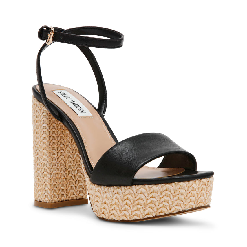 Sandalias De Tacón Leonite Negros