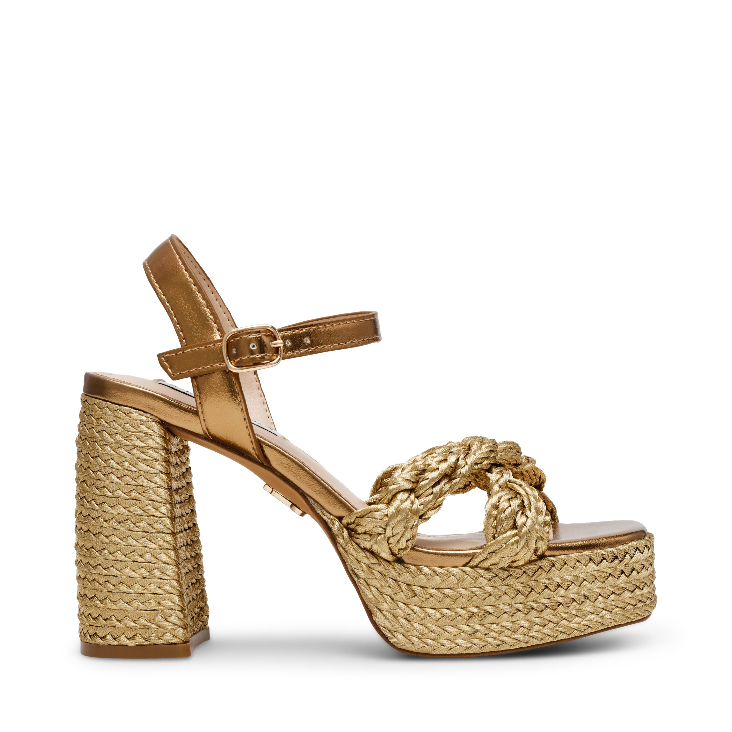 Sandalias De Tacón Mansion Dorados