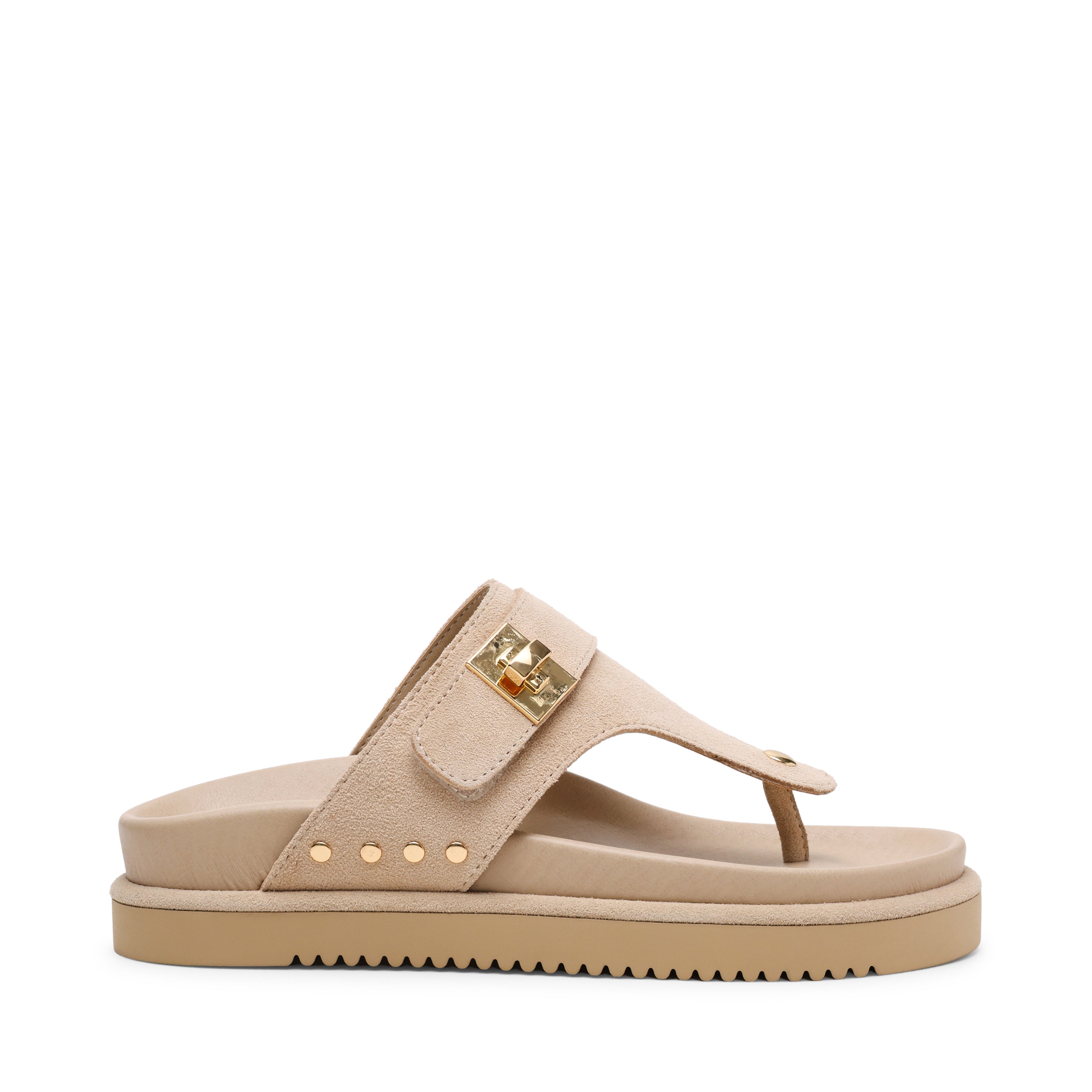 Sandalias planas Thona Beige