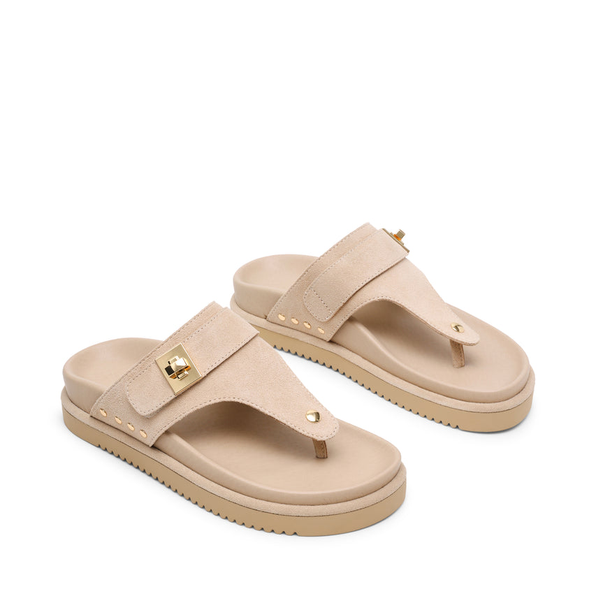 Sandalias planas Thona Beige