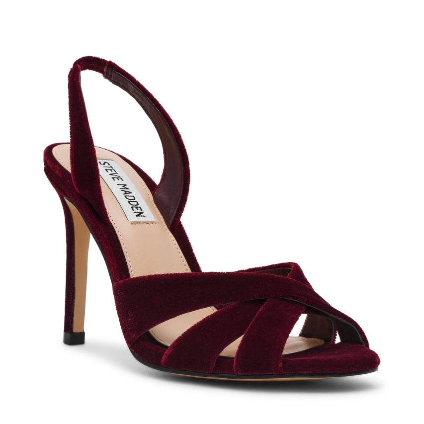 Sandalias de tacón Trophies Vinotinto