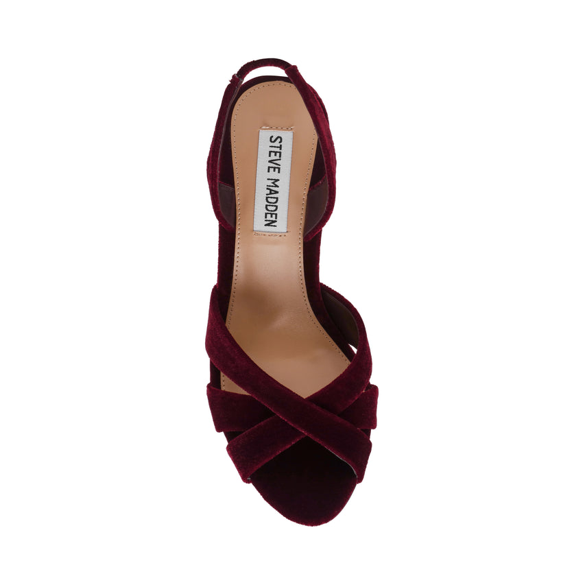 Sandalias de tacón Trophies Vinotinto