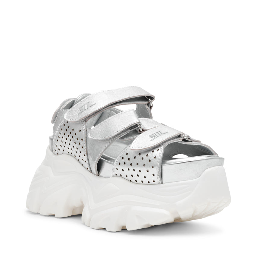 Sandalias De Plataforma Vamoose Plateadas