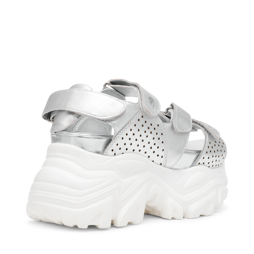 Sandalias De Plataforma Vamoose Plateadas