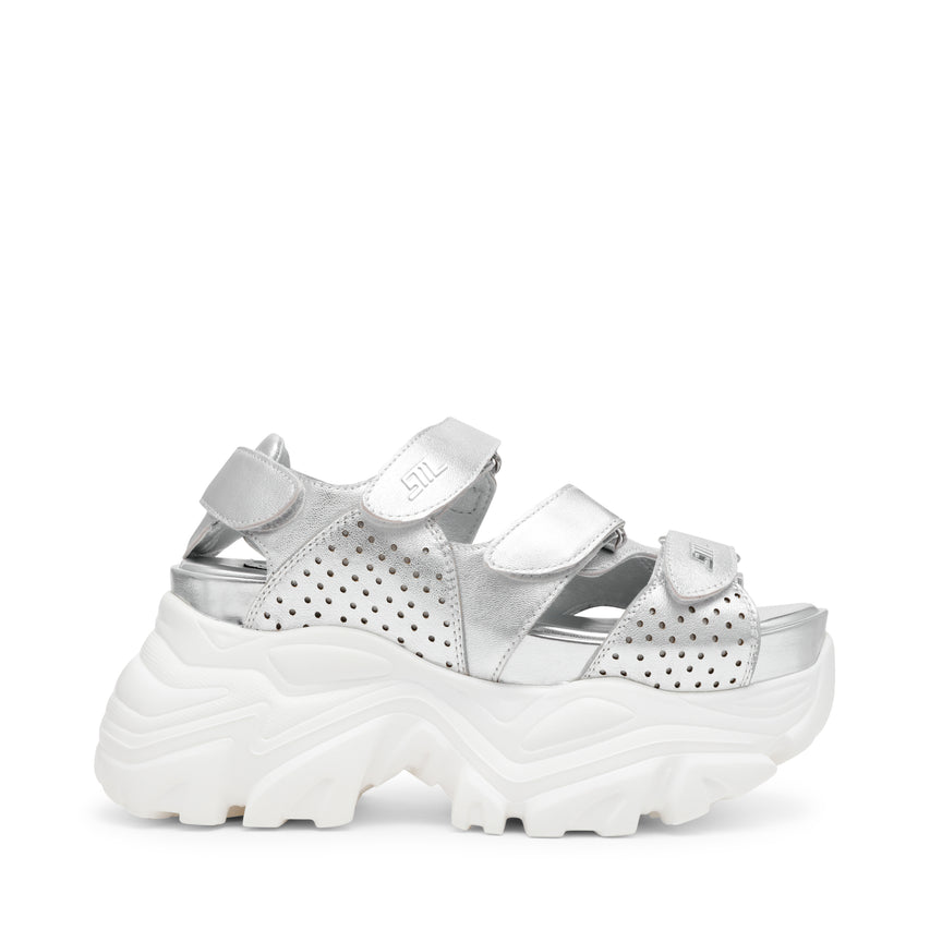 Sandalias De Plataforma Vamoose Plateadas