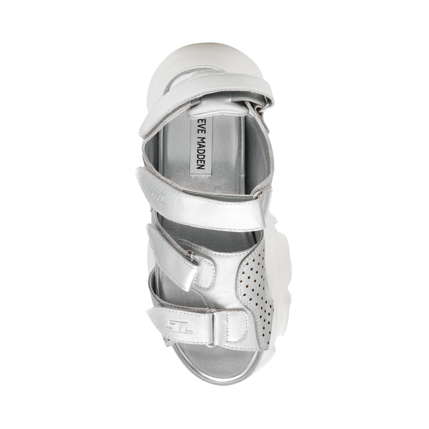 Sandalias De Plataforma Vamoose Plateadas