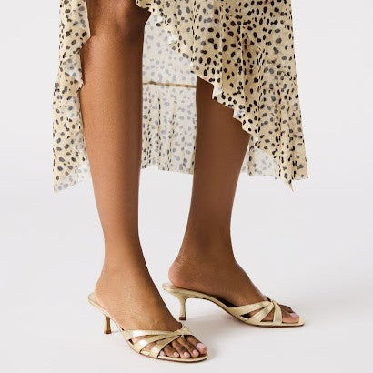 Sandalias de tacón Cary Dorado