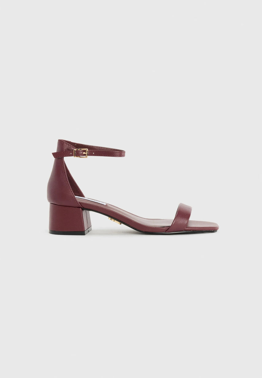 Sandalias de tacón Gena Vinotinto