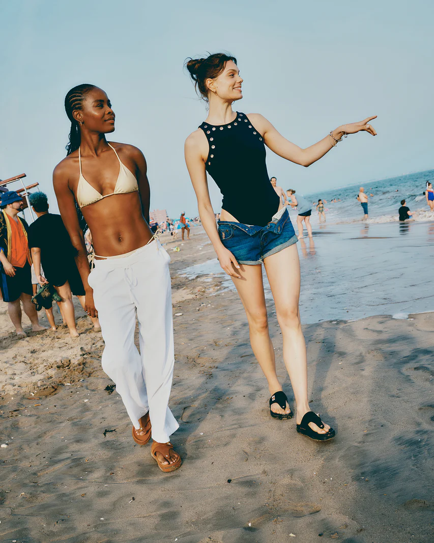 Sandalias planas Thona Negras
